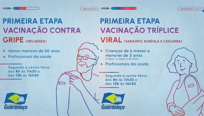 Guaraniaçu – Vacina contra a gripe e tríplice viral começou a ser aplicada no município